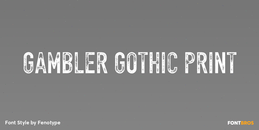 Gambler Gothic Print Poster