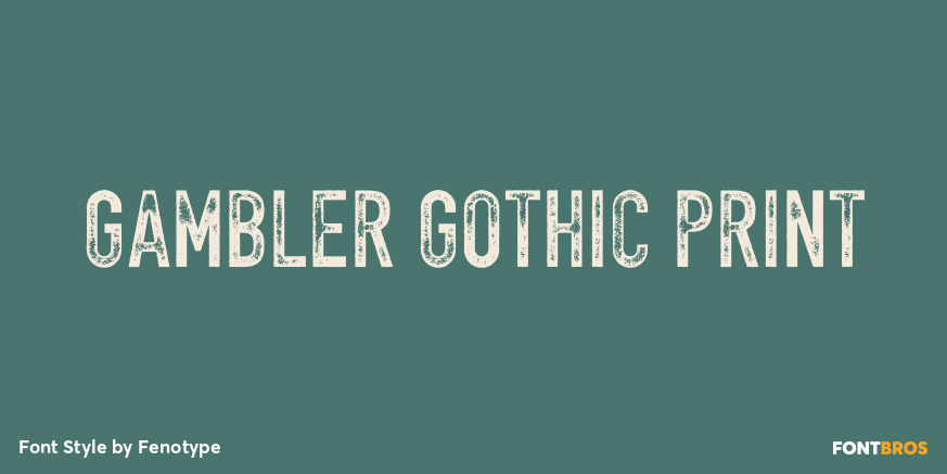 Gambler Gothic Print Poster