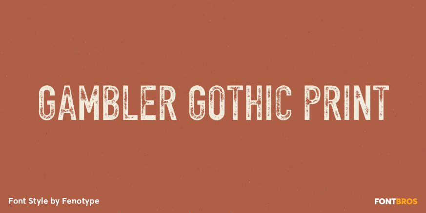 Gambler Gothic Print Poster
