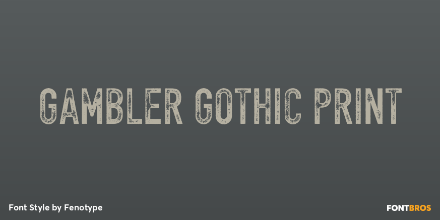 Gambler Gothic Print Poster
