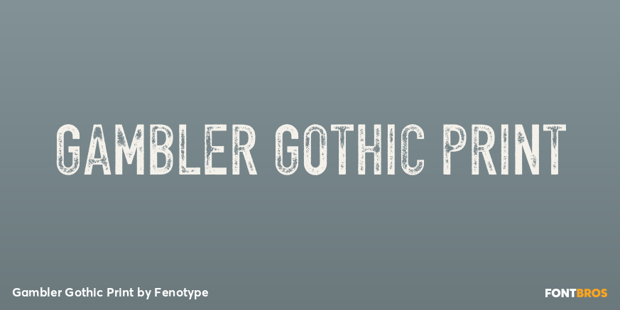 Gambler Gothic Print Poster