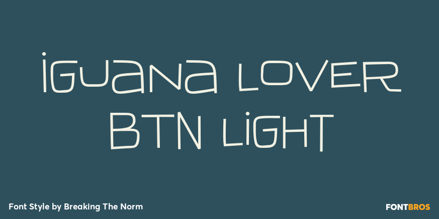 Iguana Lover BTN Light Font Poster #1