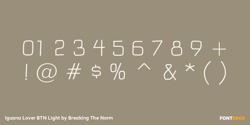 Iguana Lover BTN Light Font Poster #1