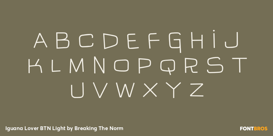 Iguana Lover BTN Light Font Poster #1