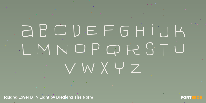 Iguana Lover BTN Light Font Poster #1