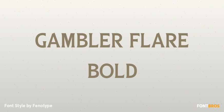 Gambler Flare Bold Poster