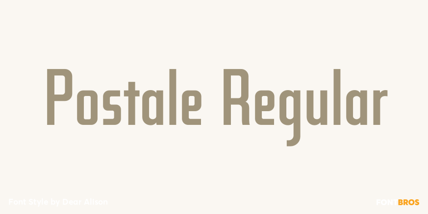 Postale Regular Font Poster #1