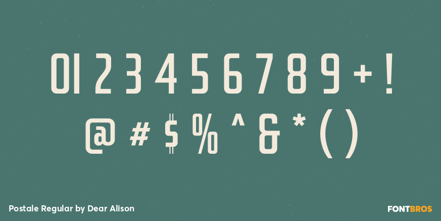 Postale Regular Font Poster #1