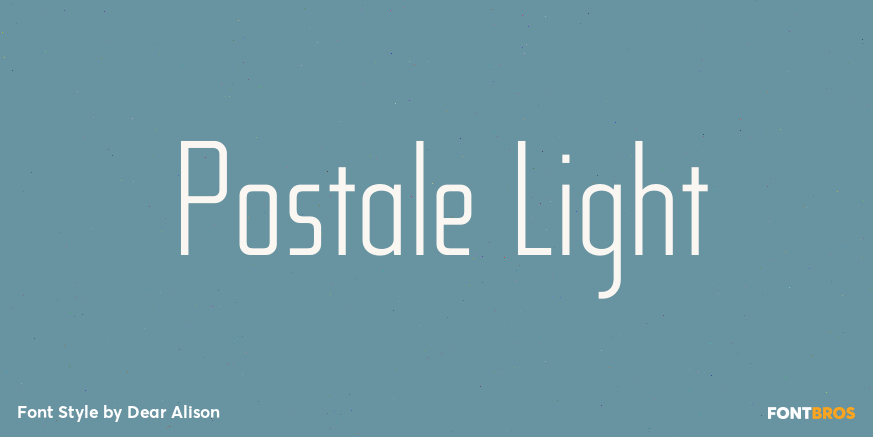 Postale Light Font Poster #1