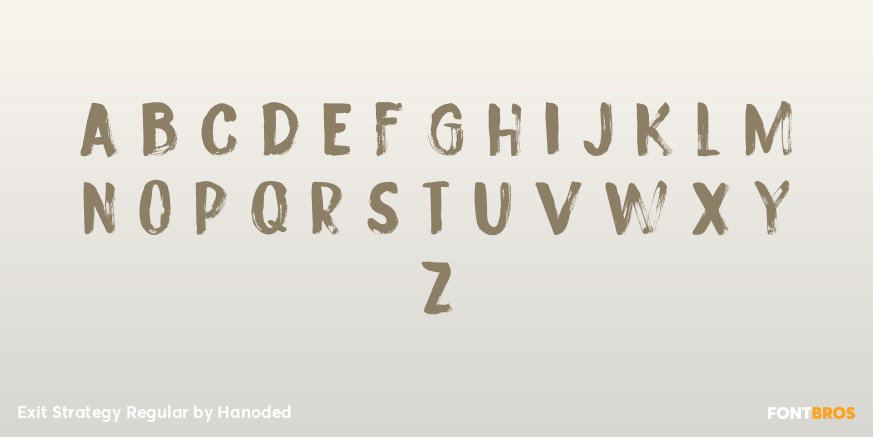 Exit Strategy Regular Font Poster #3