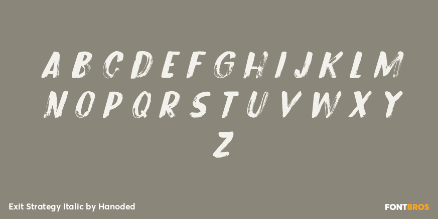 Exit Strategy Italic Font Poster #2