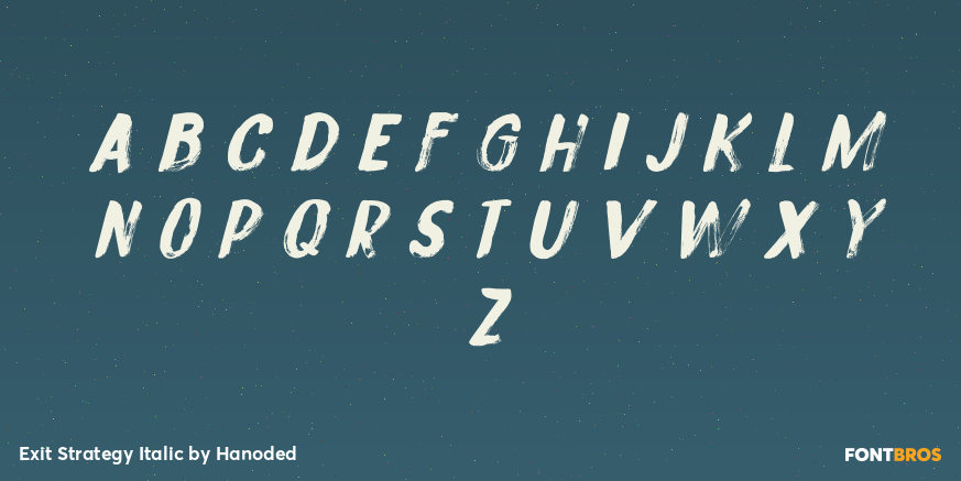 Exit Strategy Italic Font Poster #3