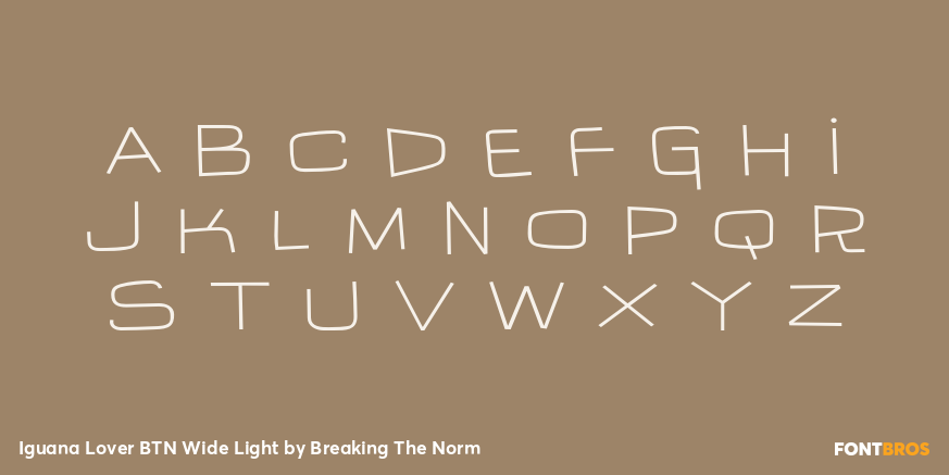 Iguana Lover BTN Wide Light Font Poster #1