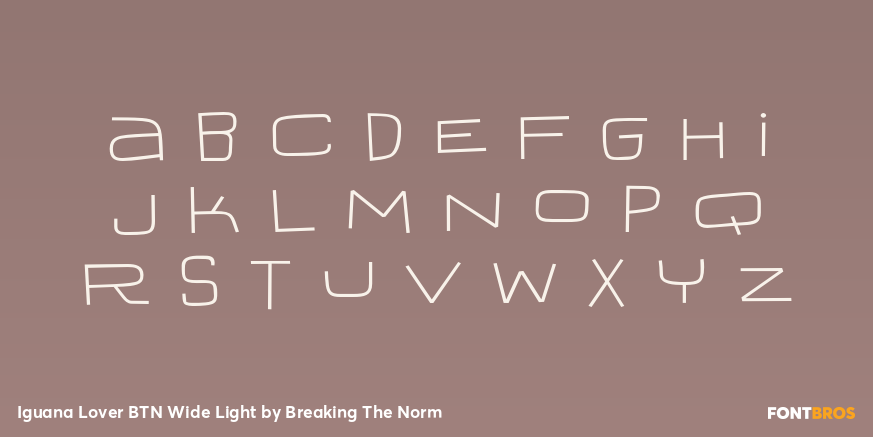 Iguana Lover BTN Wide Light Font Poster #1