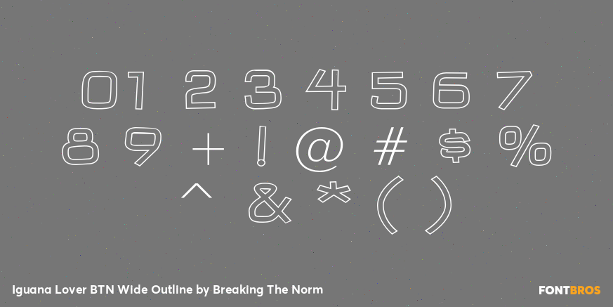 Iguana Lover BTN Wide Outline Font Poster #4