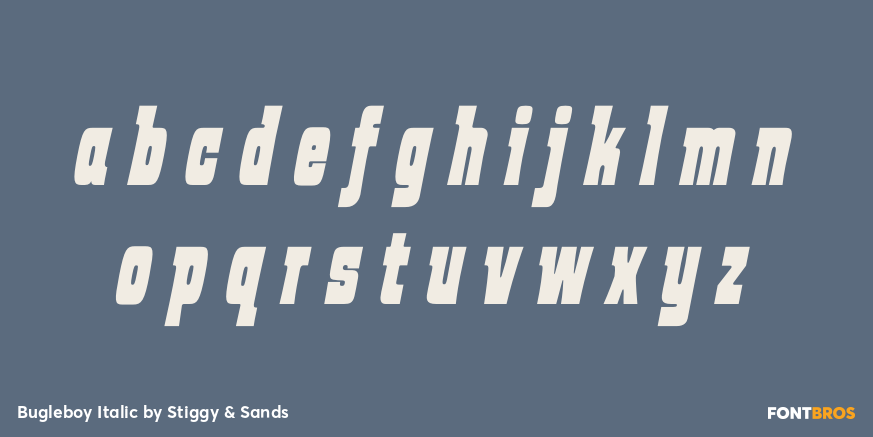 Bugleboy Italic Font Poster #3