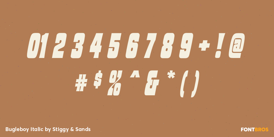 Bugleboy Italic Font Poster #4