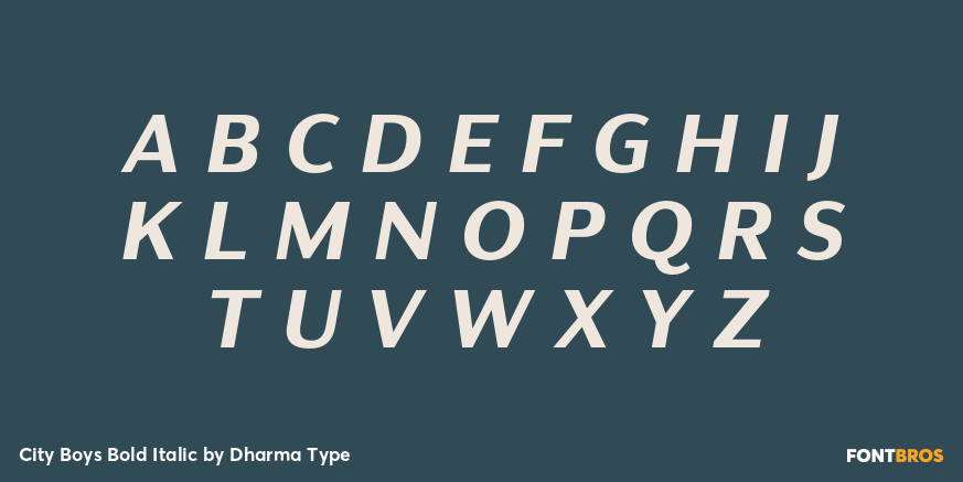 City Boys Bold Italic Font Poster #2