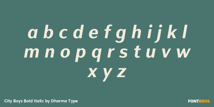 City Boys Bold Italic Font Poster #3