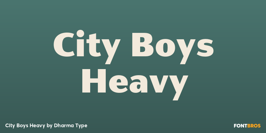City Boys Heavy Font Poster #1