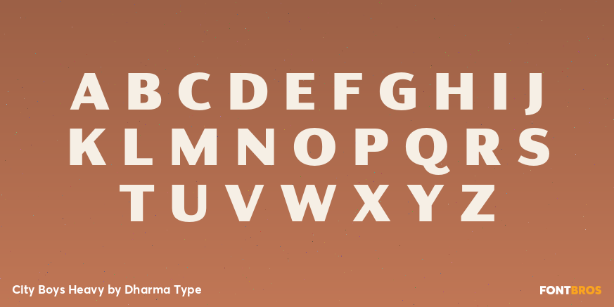 City Boys Heavy Font Poster #2