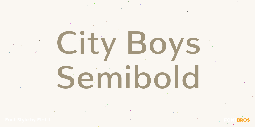 City Boys Semibold Font Poster #1