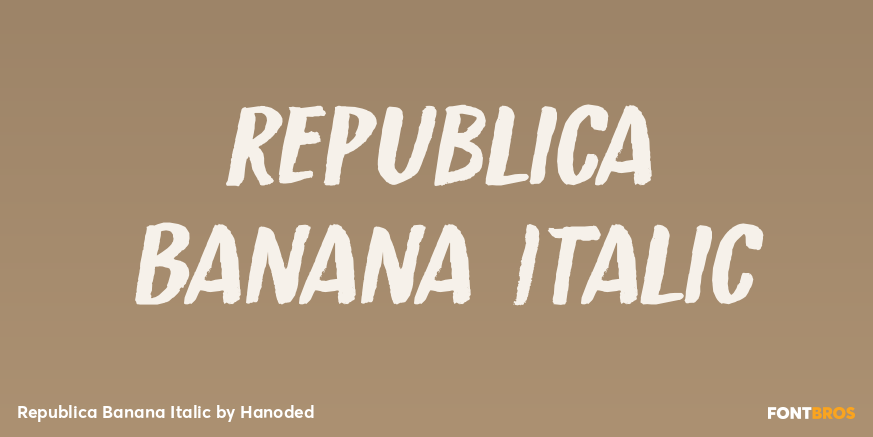 Republica Banana Italic Font Poster #1