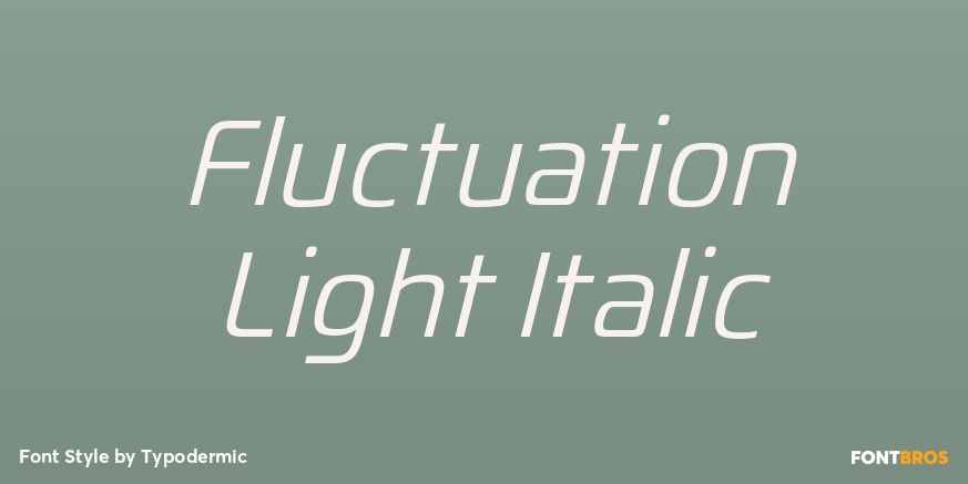 Fluctuation Light Italic Font Poster #1