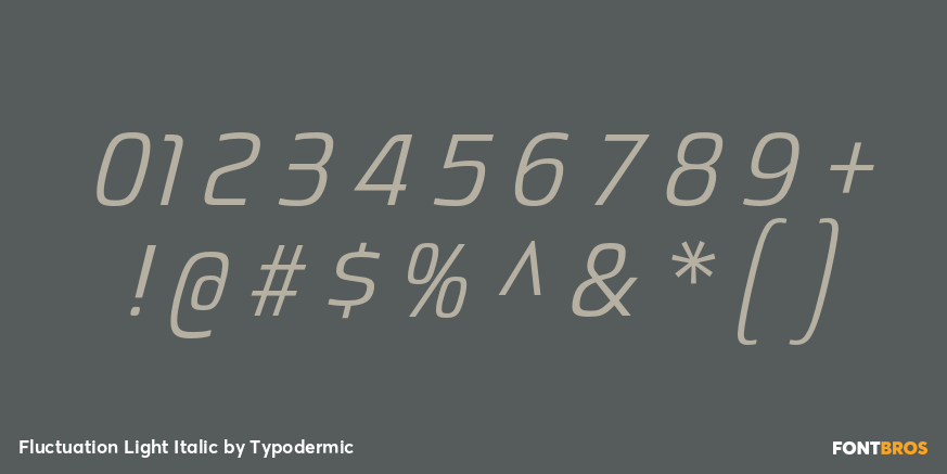 Fluctuation Light Italic Font Poster #1