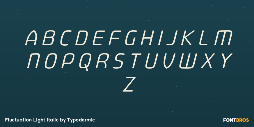 Fluctuation Light Italic Font Poster #1