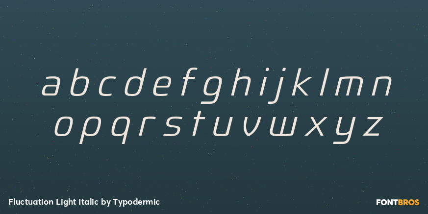 Fluctuation Light Italic Font Poster #1