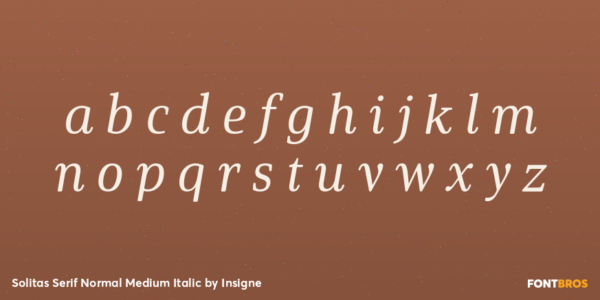 Solitas Serif Normal Medium Italic Font Poster #3