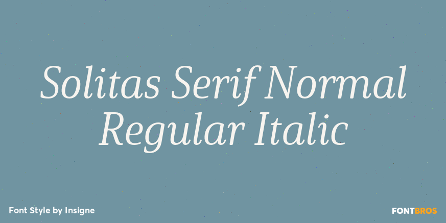Solitas Serif Normal Regular Italic Poster