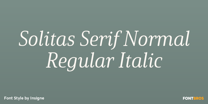 Solitas Serif Normal Regular Italic Poster
