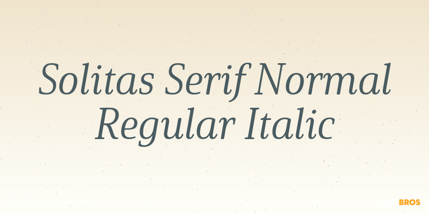 Solitas Serif Normal Regular Italic Poster