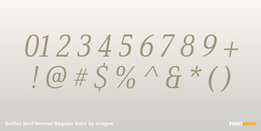 Solitas Serif Normal Regular Italic Font Poster #1