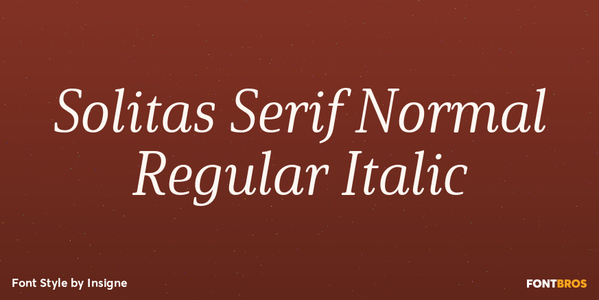 Solitas Serif Normal Regular Italic Poster