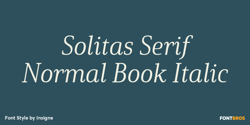 Solitas Serif Normal Book Italic Poster
