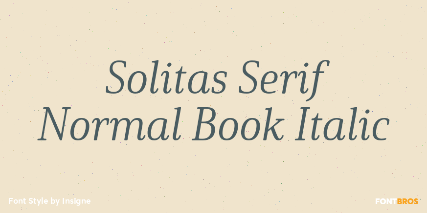 Solitas Serif Normal Book Italic Poster