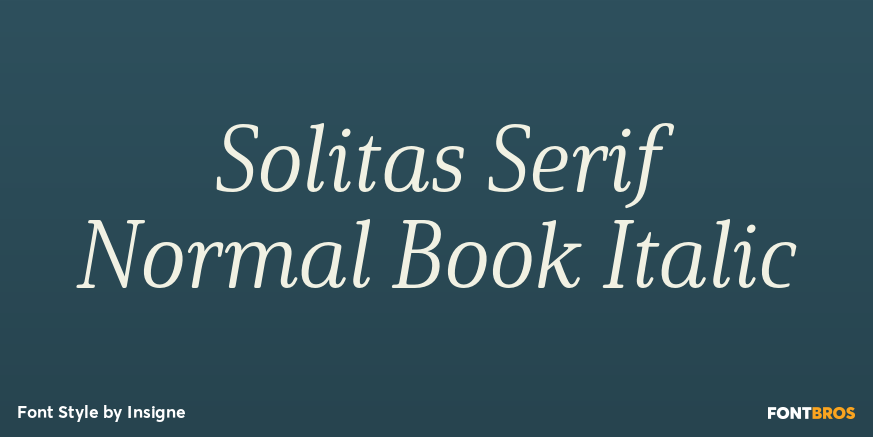 Solitas Serif Normal Book Italic Poster