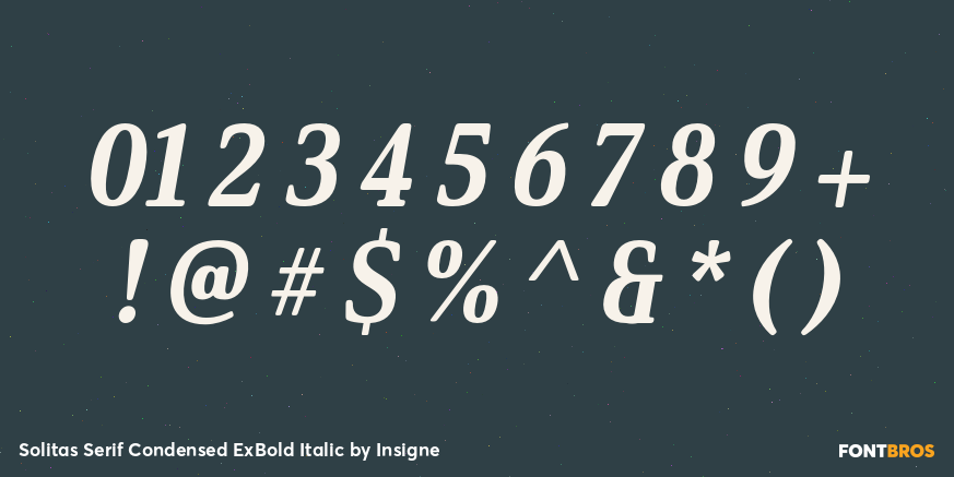 Solitas Serif Condensed ExBold Italic Font Poster #4