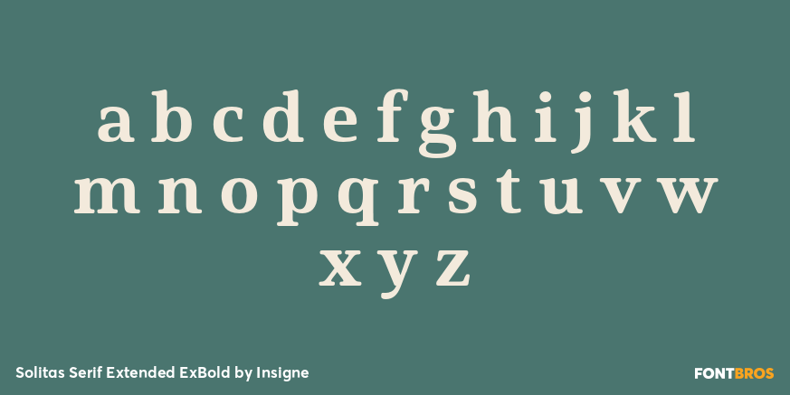 Solitas Serif Extended ExBold Font Poster #3