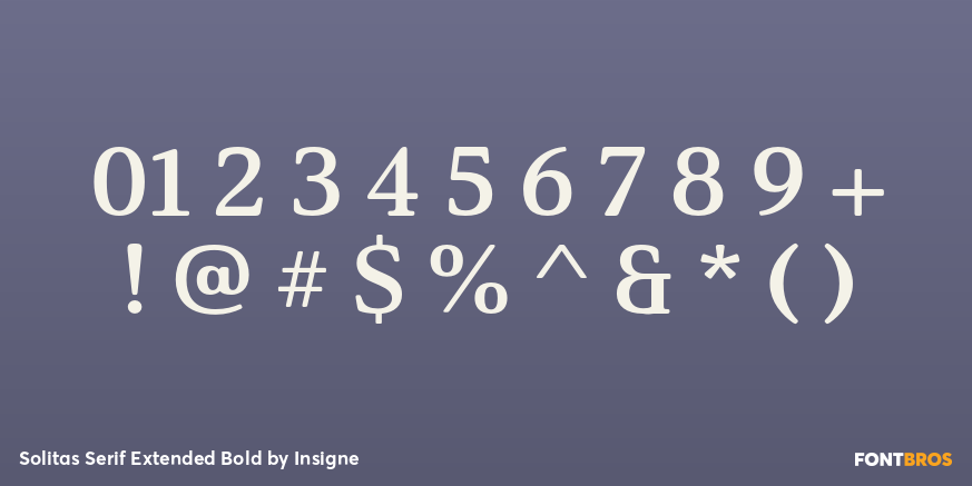 Solitas Serif Extended Bold Font Poster #1