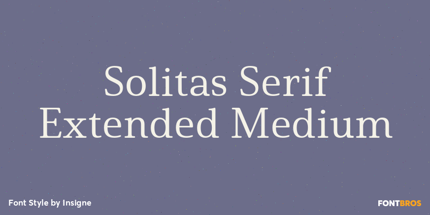 Solitas Serif Extended Medium Font Poster #1