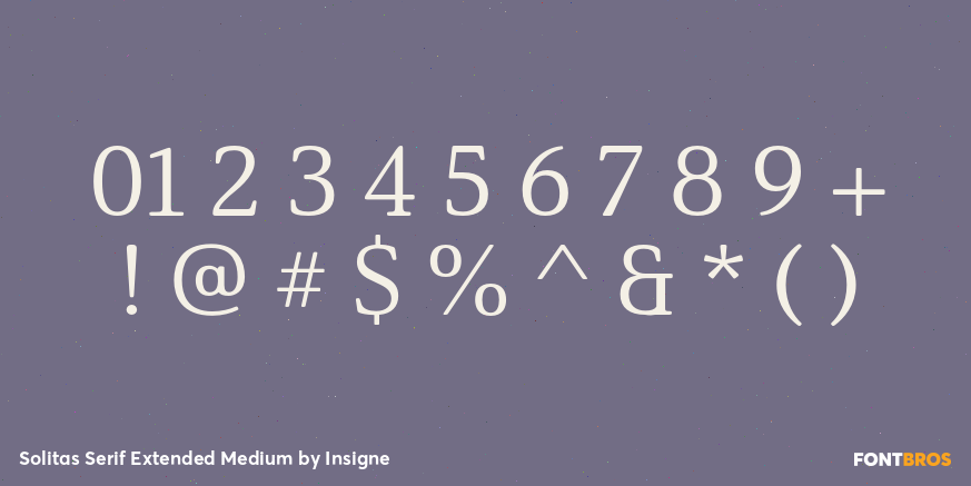 Solitas Serif Extended Medium Font Poster #1