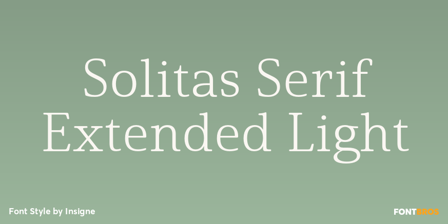 Solitas Serif Extended Light Font Poster #1