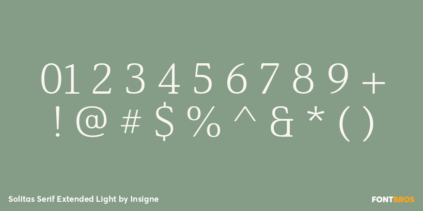 Solitas Serif Extended Light Font Poster #1