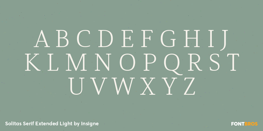 Solitas Serif Extended Light Font Poster #1