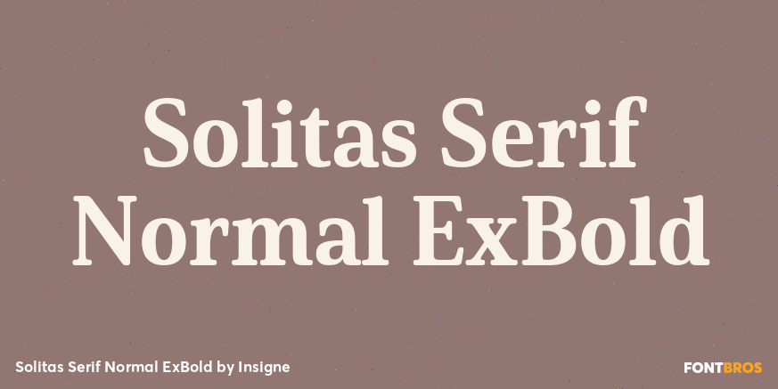 Solitas Serif Normal ExBold Font Poster #1