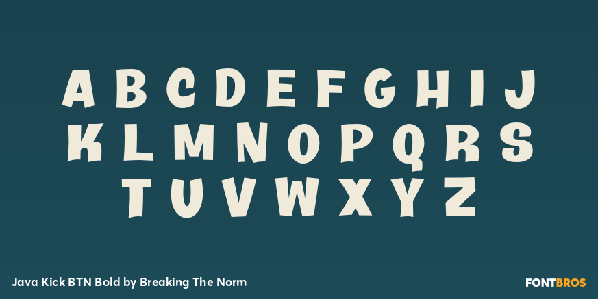 Java Kick BTN Bold Font Poster #3